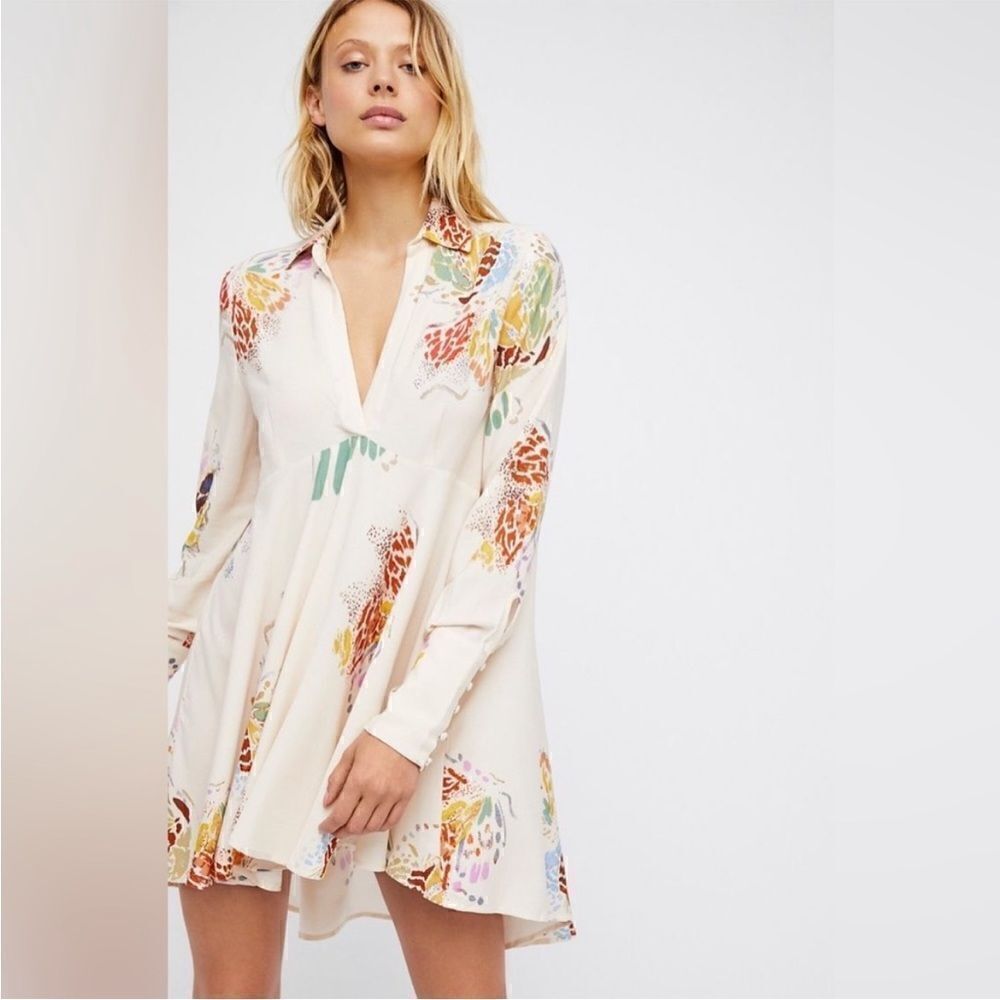 Free People field of butterflies tunic/dress Size XS